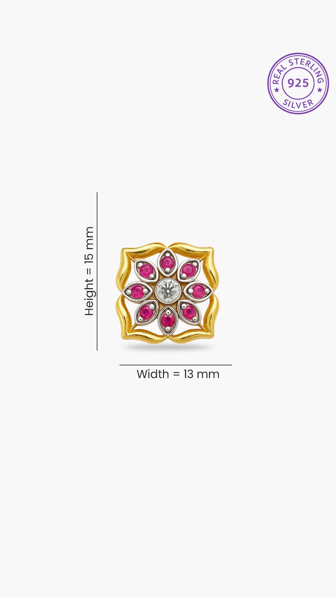 Ruby Centered Flower Tops