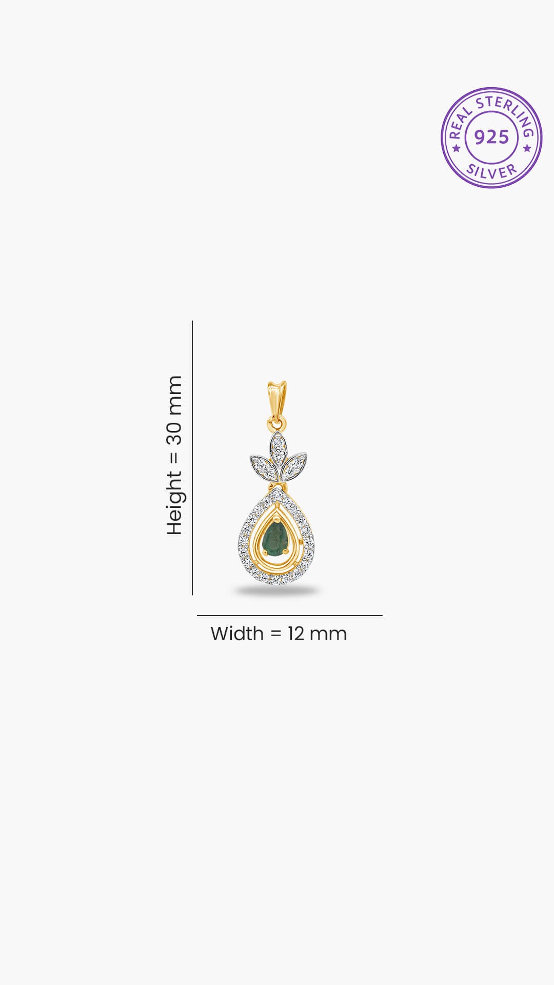 Teardrop Emerald Pendant