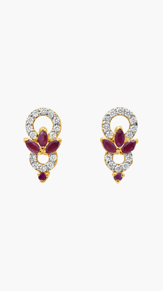 Teardrop Ruby Earrings