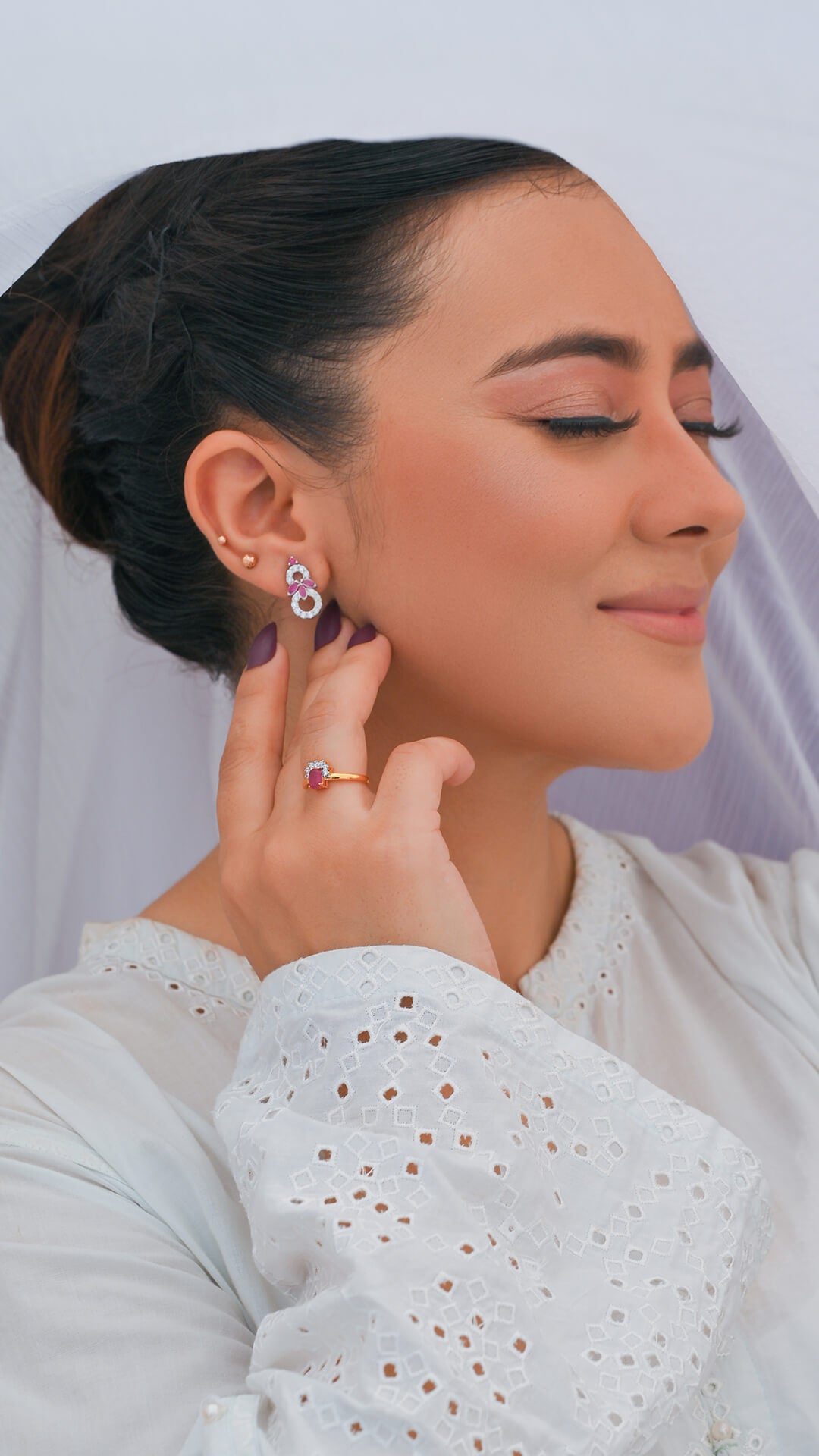 Teardrop Ruby Earrings