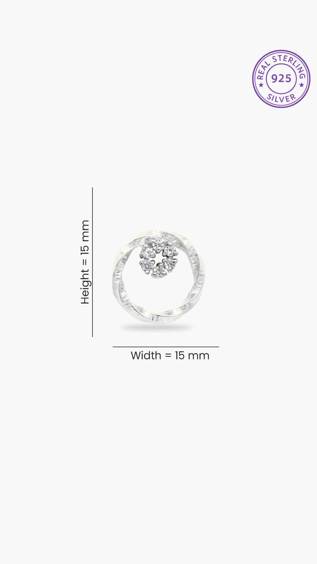 925 Sterling Silver Twisted Circular Tops for women