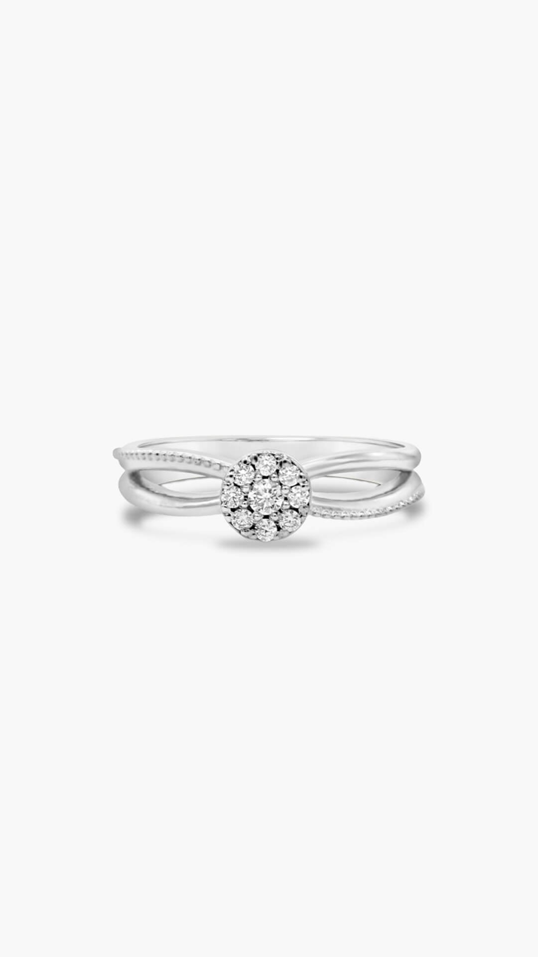 Zircon Centered Cut Ring