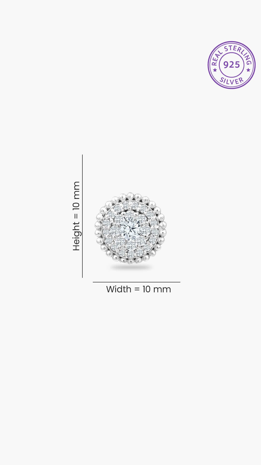 Zircon Silver Studs