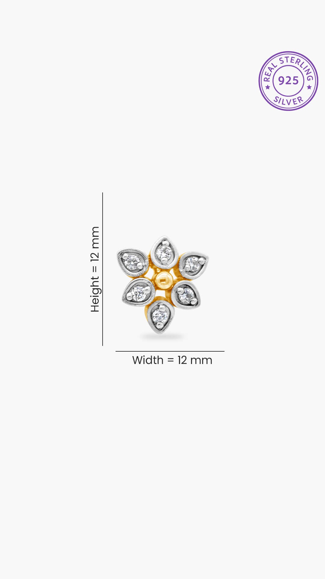 925 Sterling Silver Zircon Studs for women