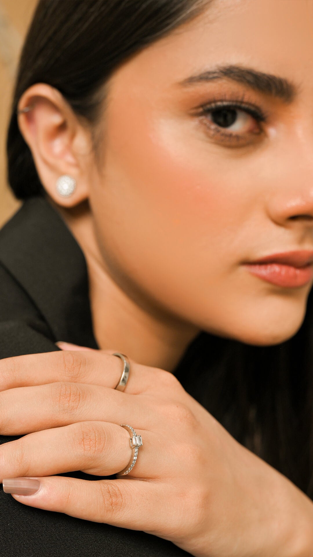 Zircon Baguette Ring