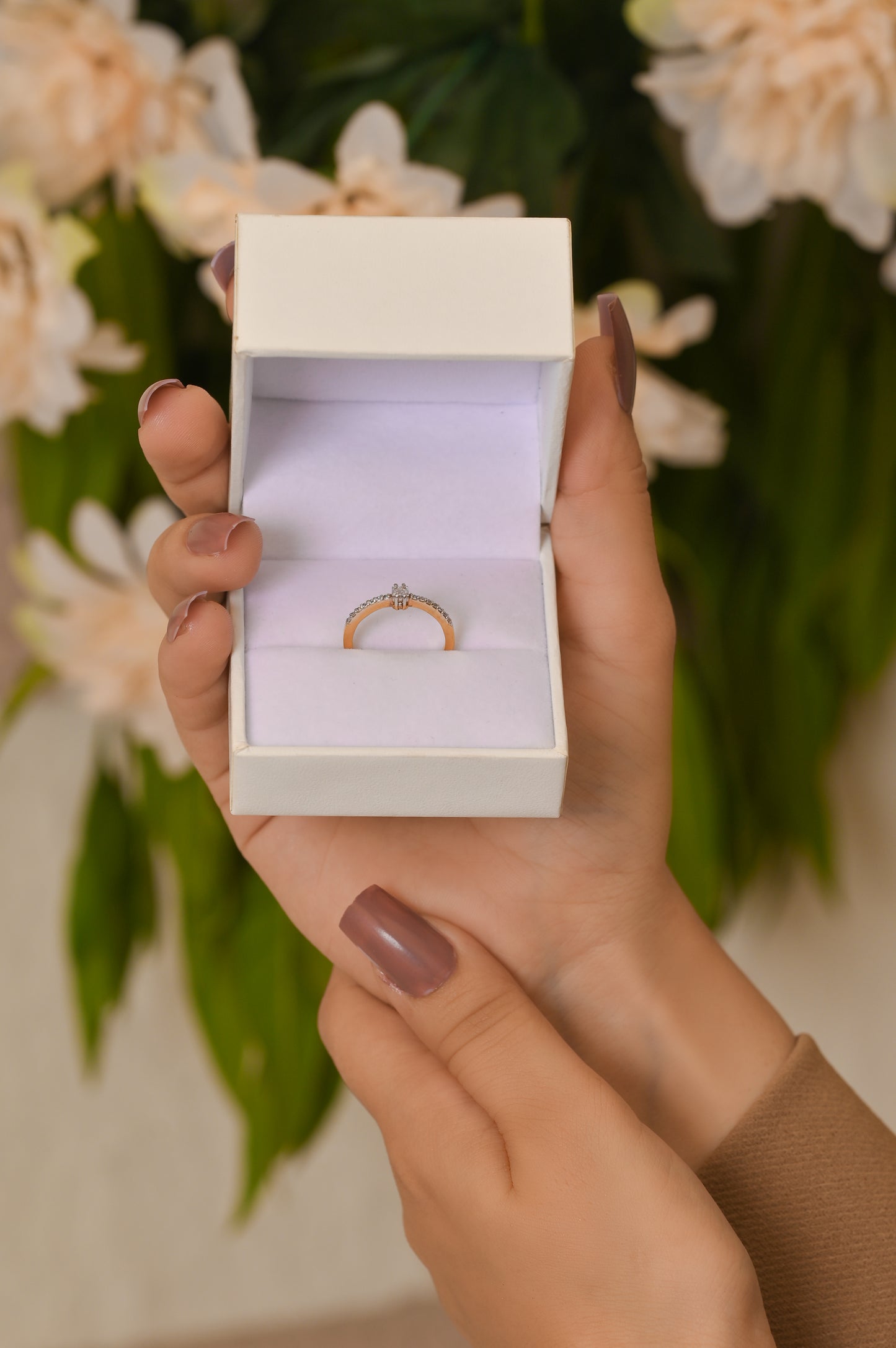 Zircon Baguette Silver Ring