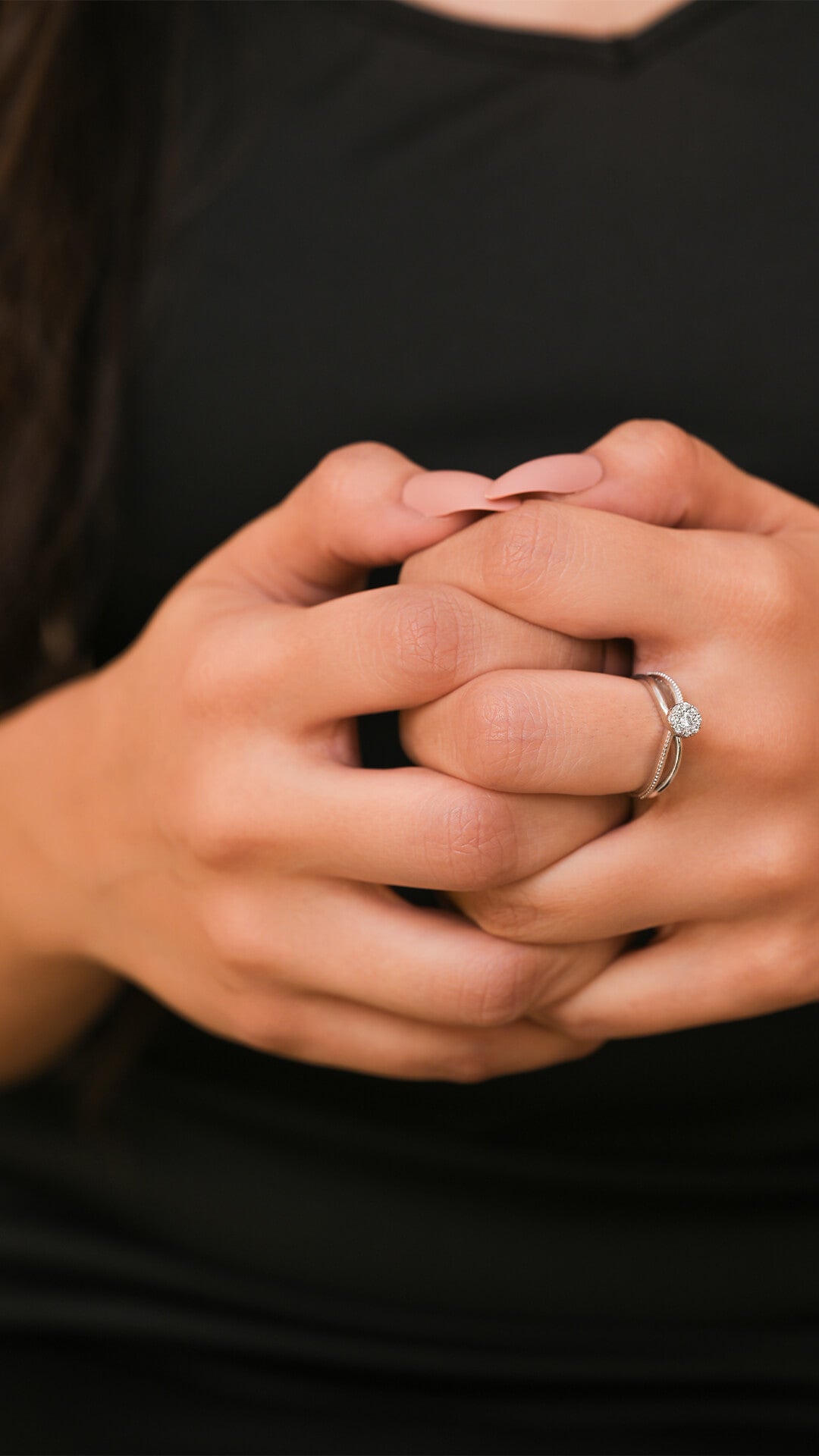 Zircon Centered Cut Ring