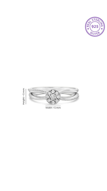 Zircon Centered Cut Ring