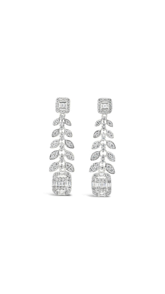 Zircon Chandelier Earrings
