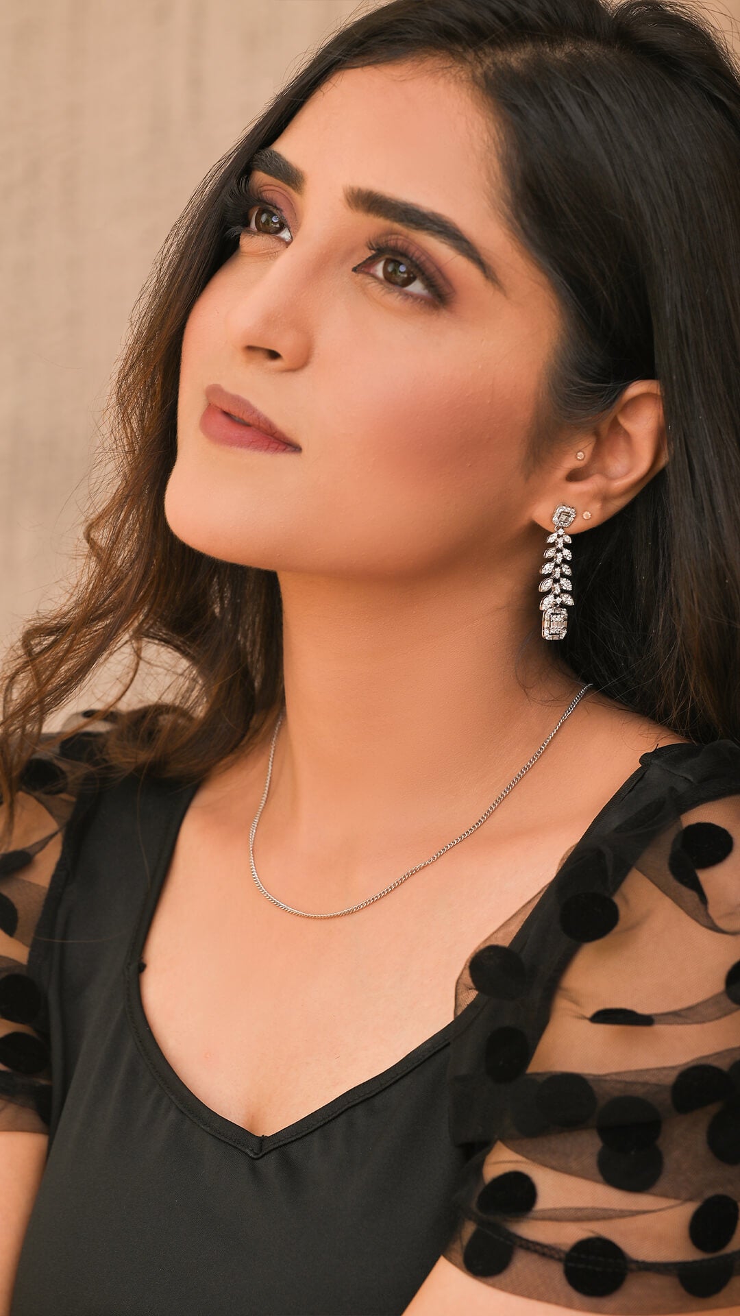 Zircon Chandelier Earrings