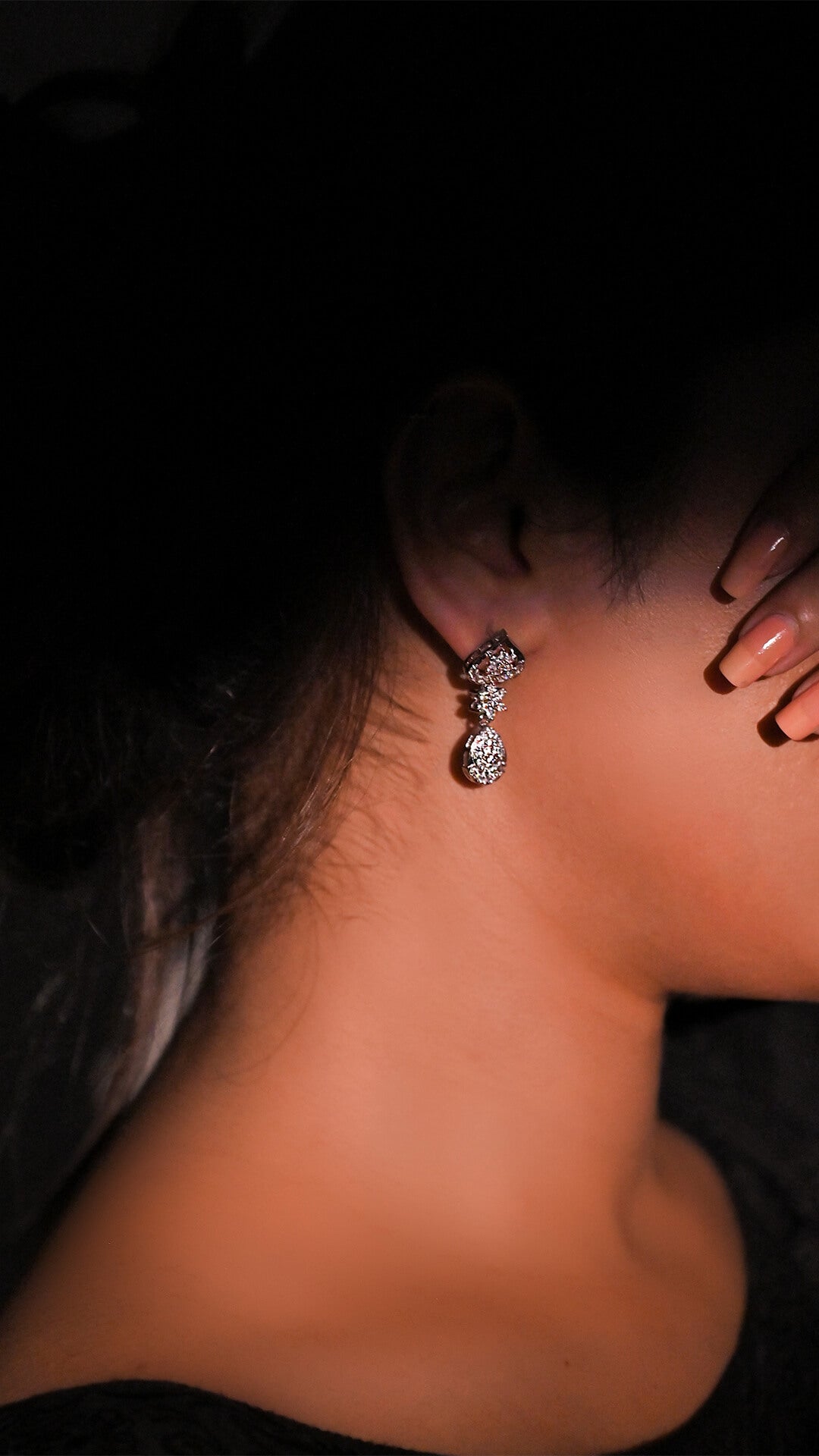 Zircon Dangling Earrings