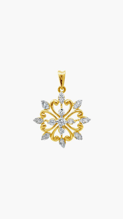 Zircon Floral Pendant