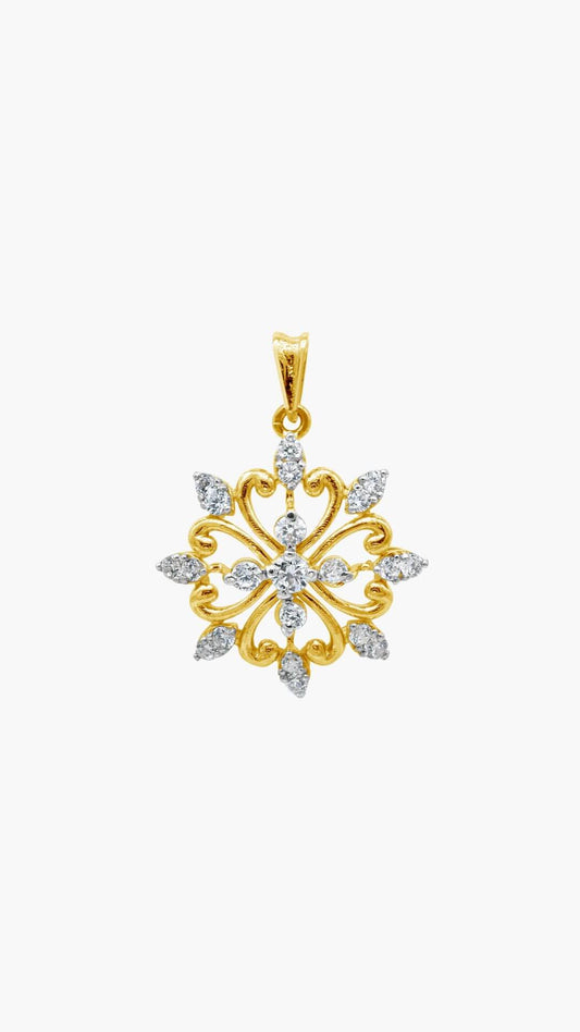 Zircon Floral Pendant