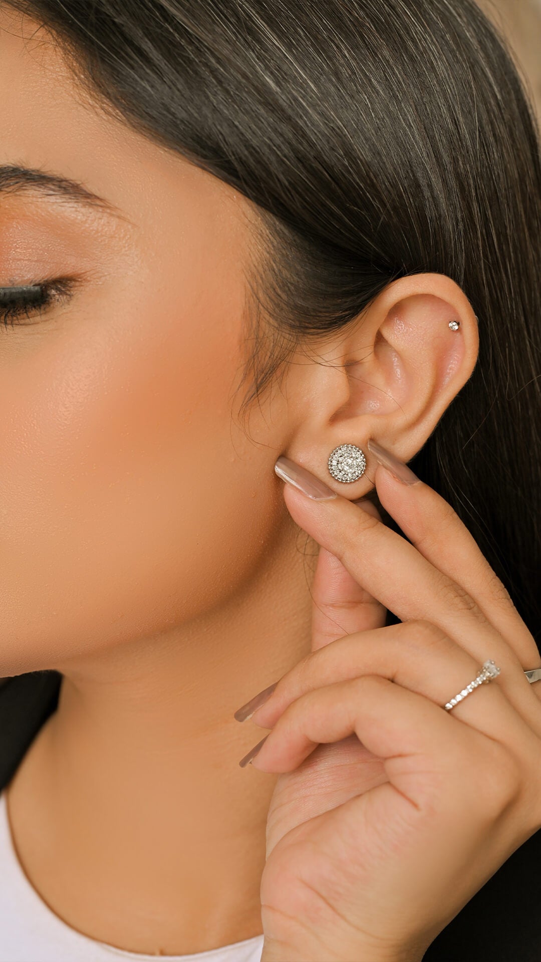 Zircon Silver Studs