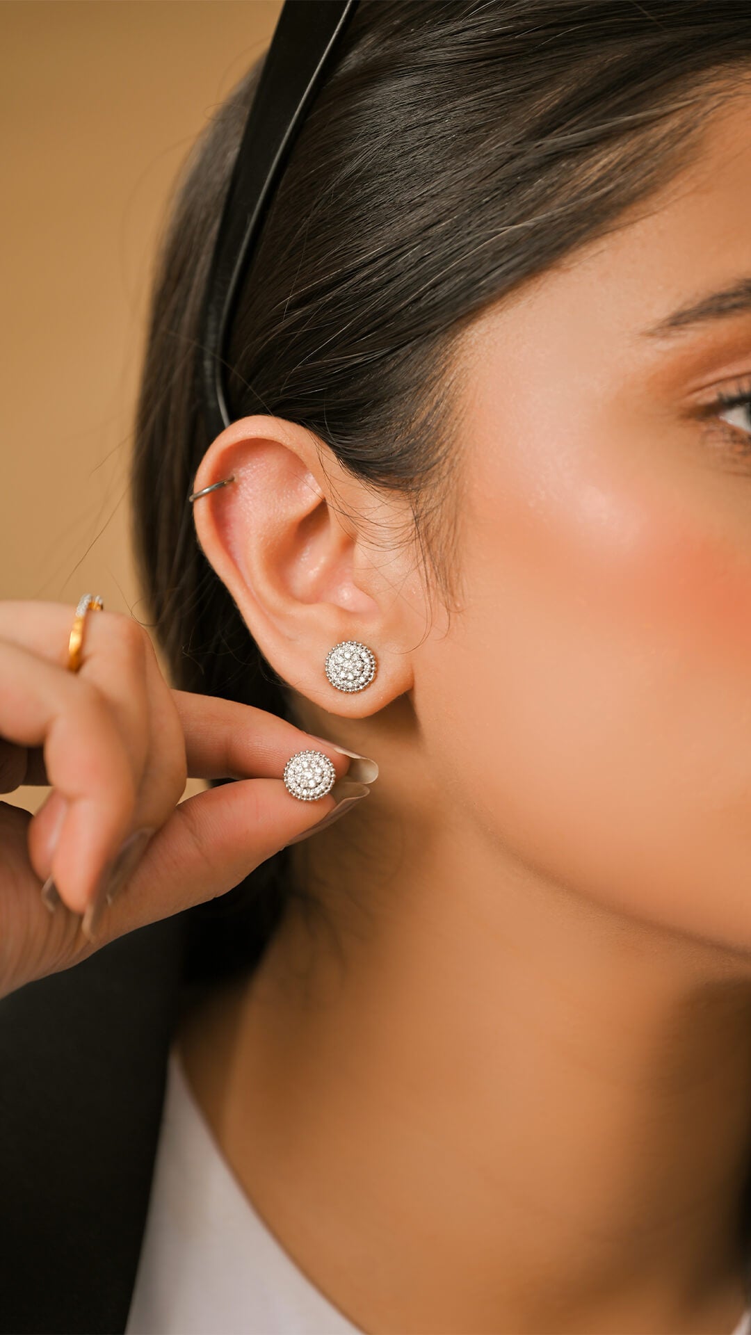 Zircon Silver Studs