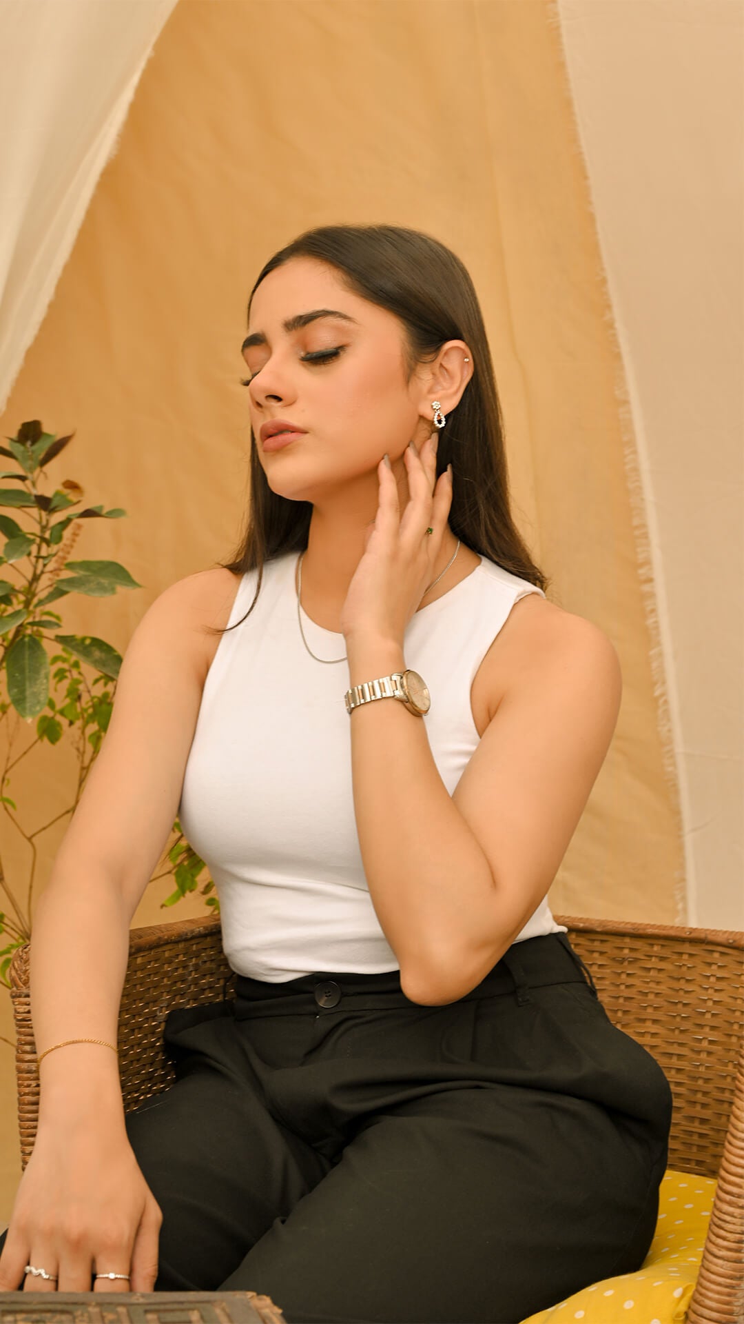 Zircon Teardrop Earrings