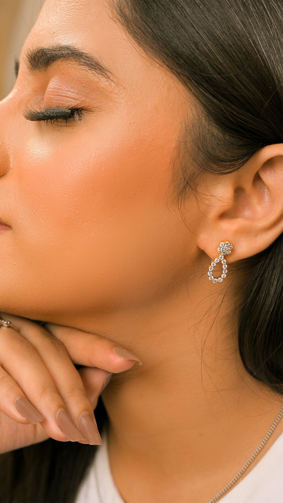Zircon Teardrop Earrings