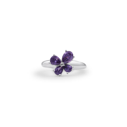 silver amethyst ring