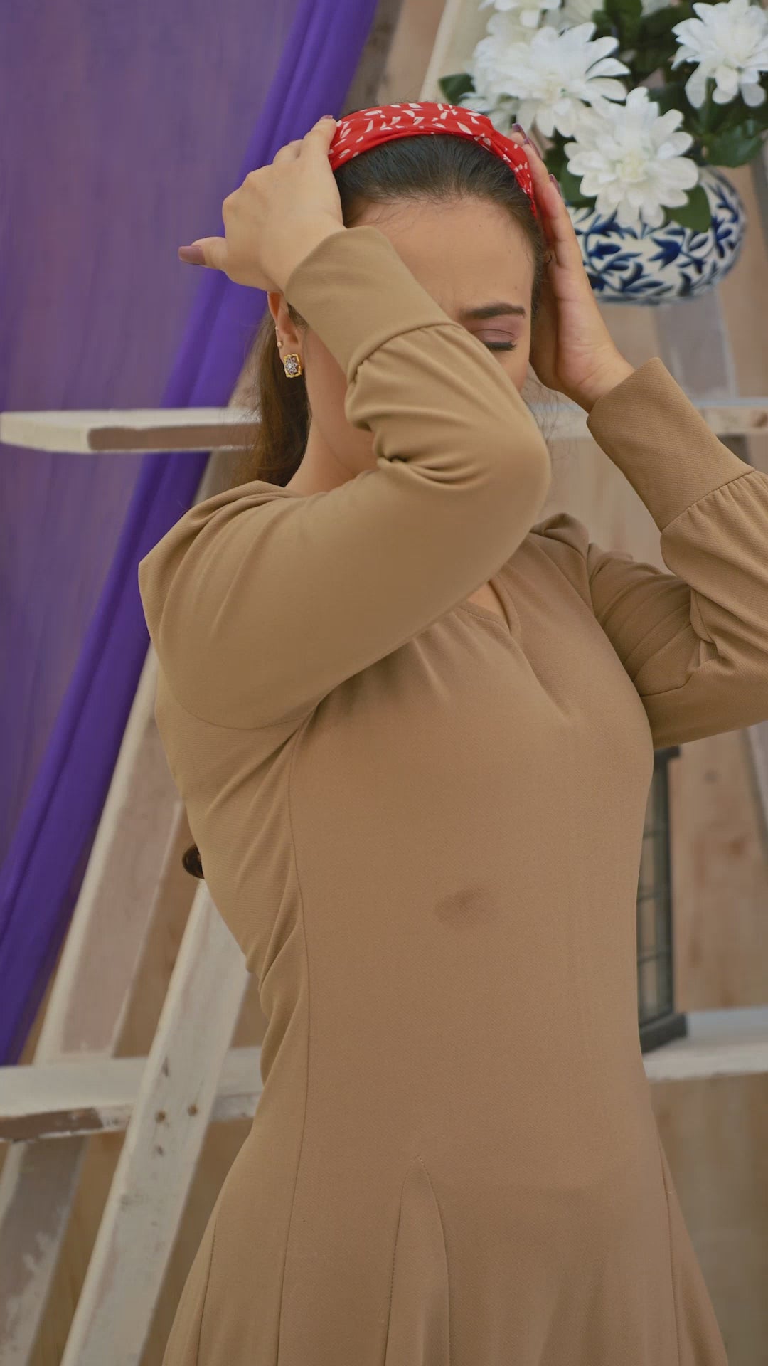 Ruby Centered Flower Tops