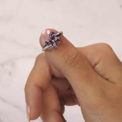 silver amethyst ring