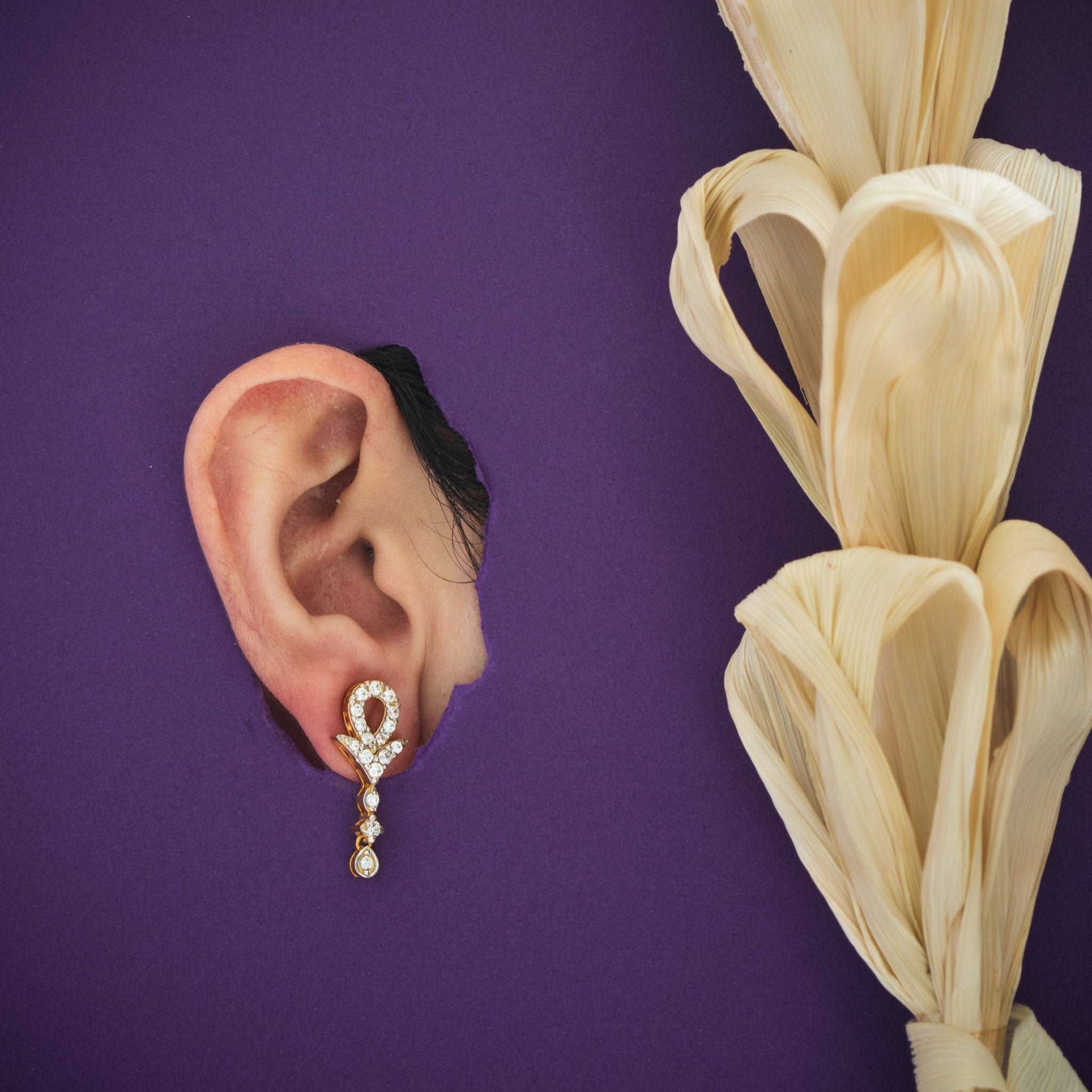 Dangly Zircon Earrings