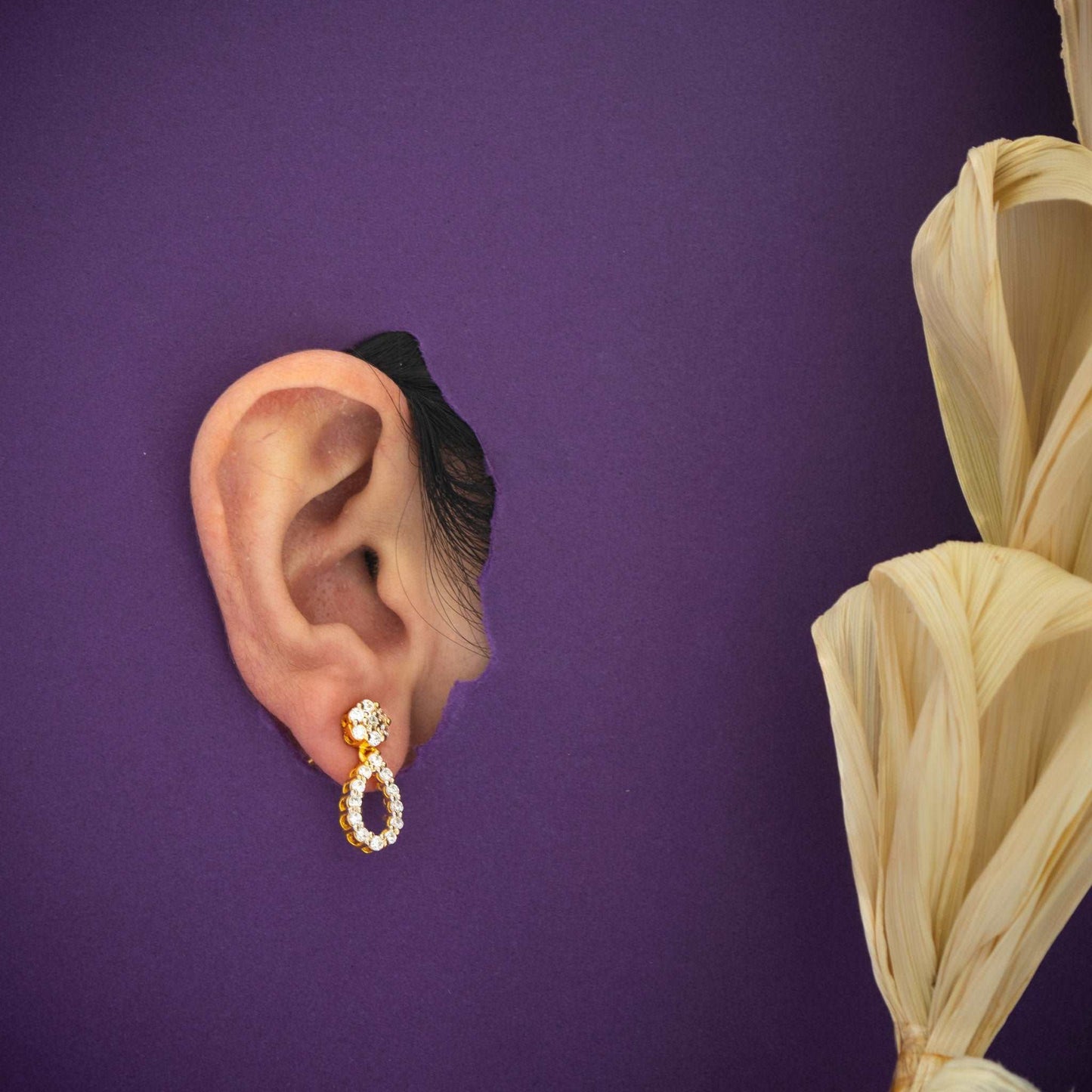 Zircon Teardrop Earrings