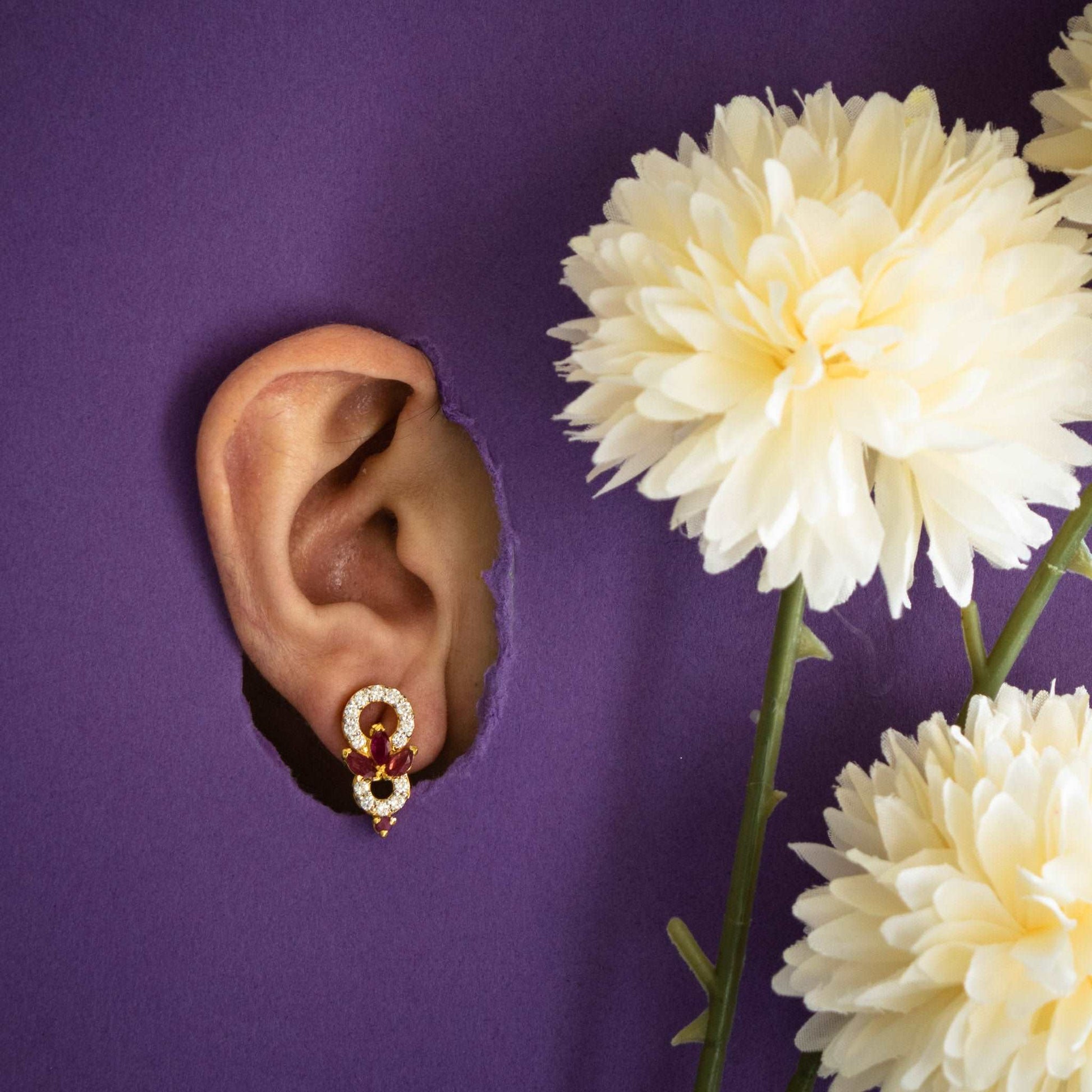 Teardrop Ruby Earrings
