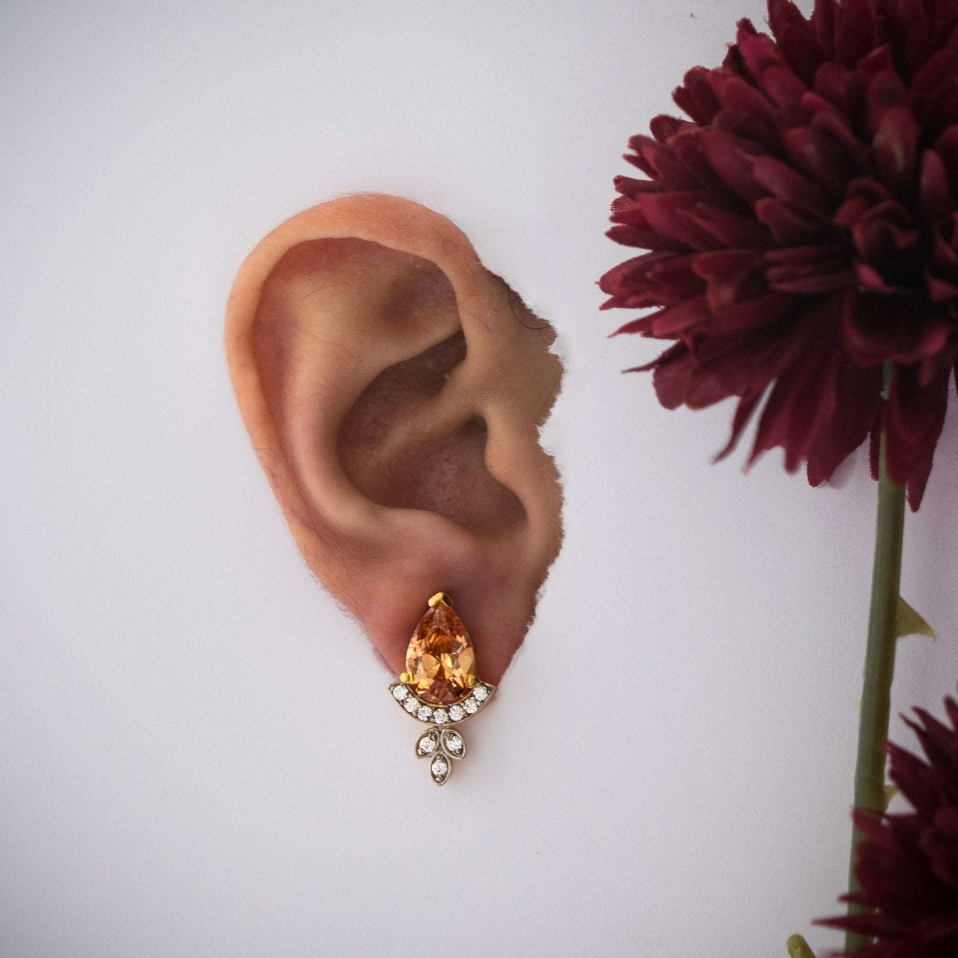Pear Citrine Earrings