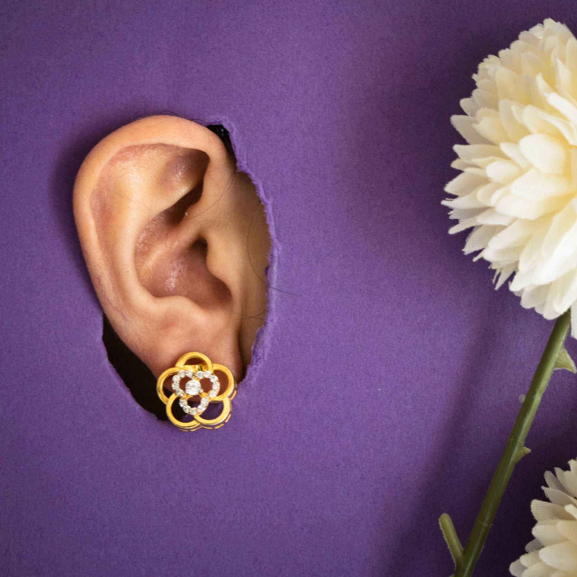 Rossette Zircon Earrings