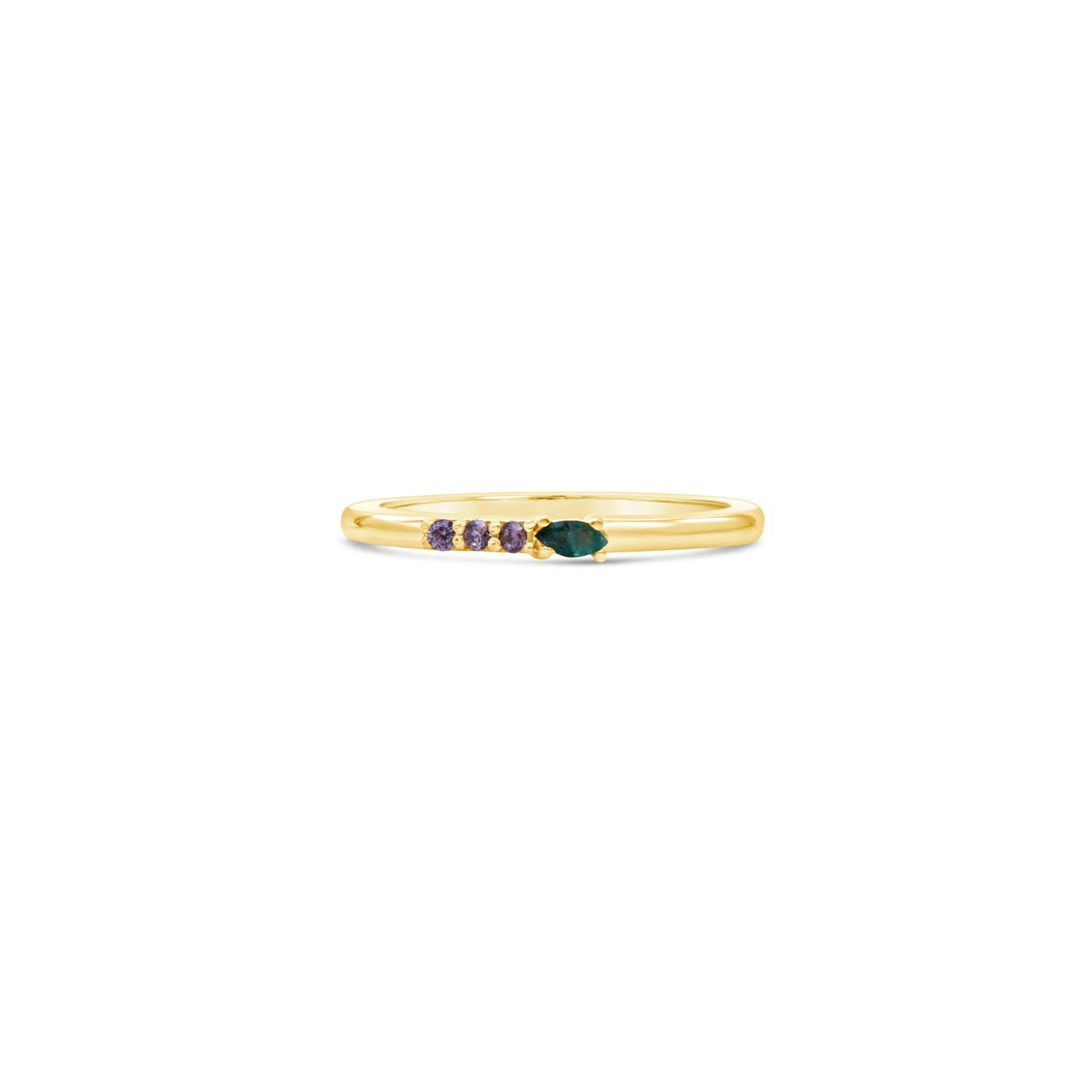 Emerald Minimalist Ring