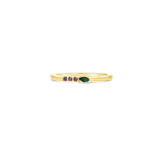 Emerald Minimalist Ring