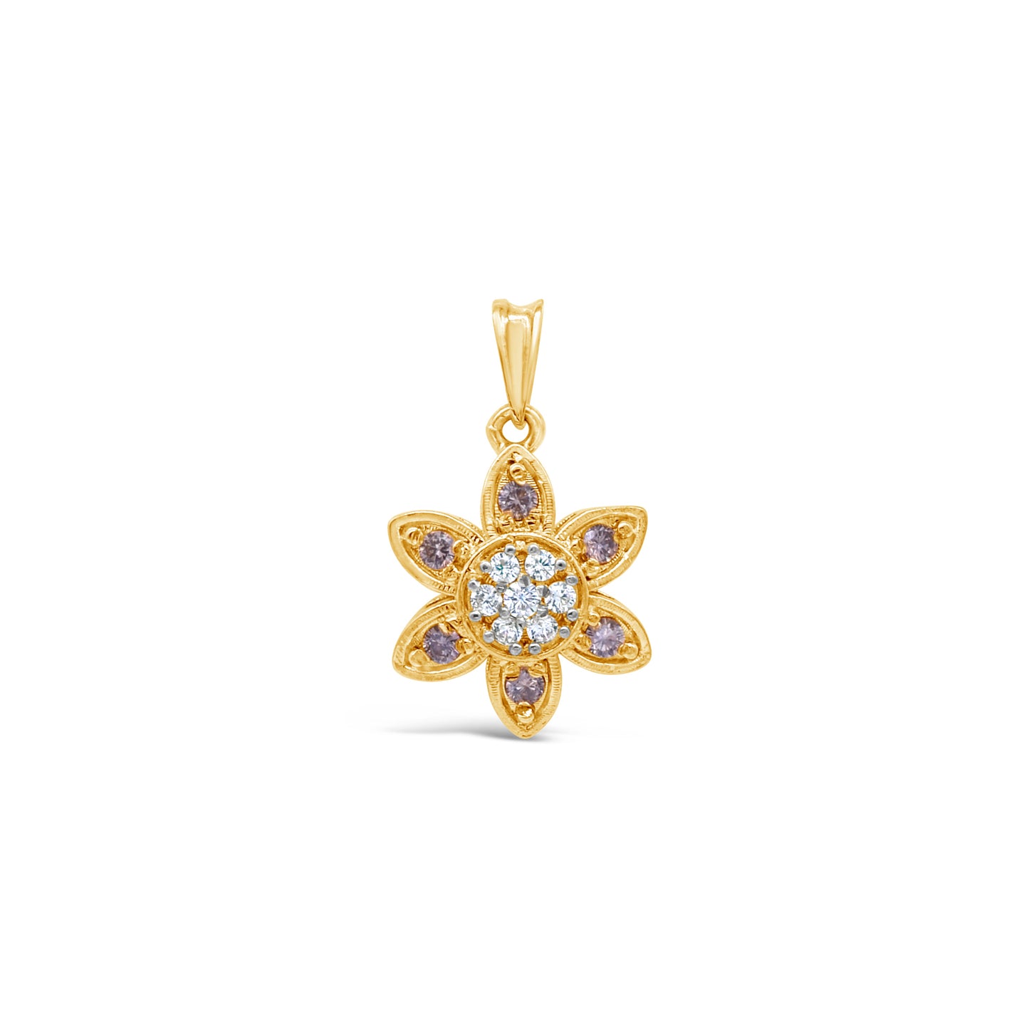 Floral Zircon Pendant