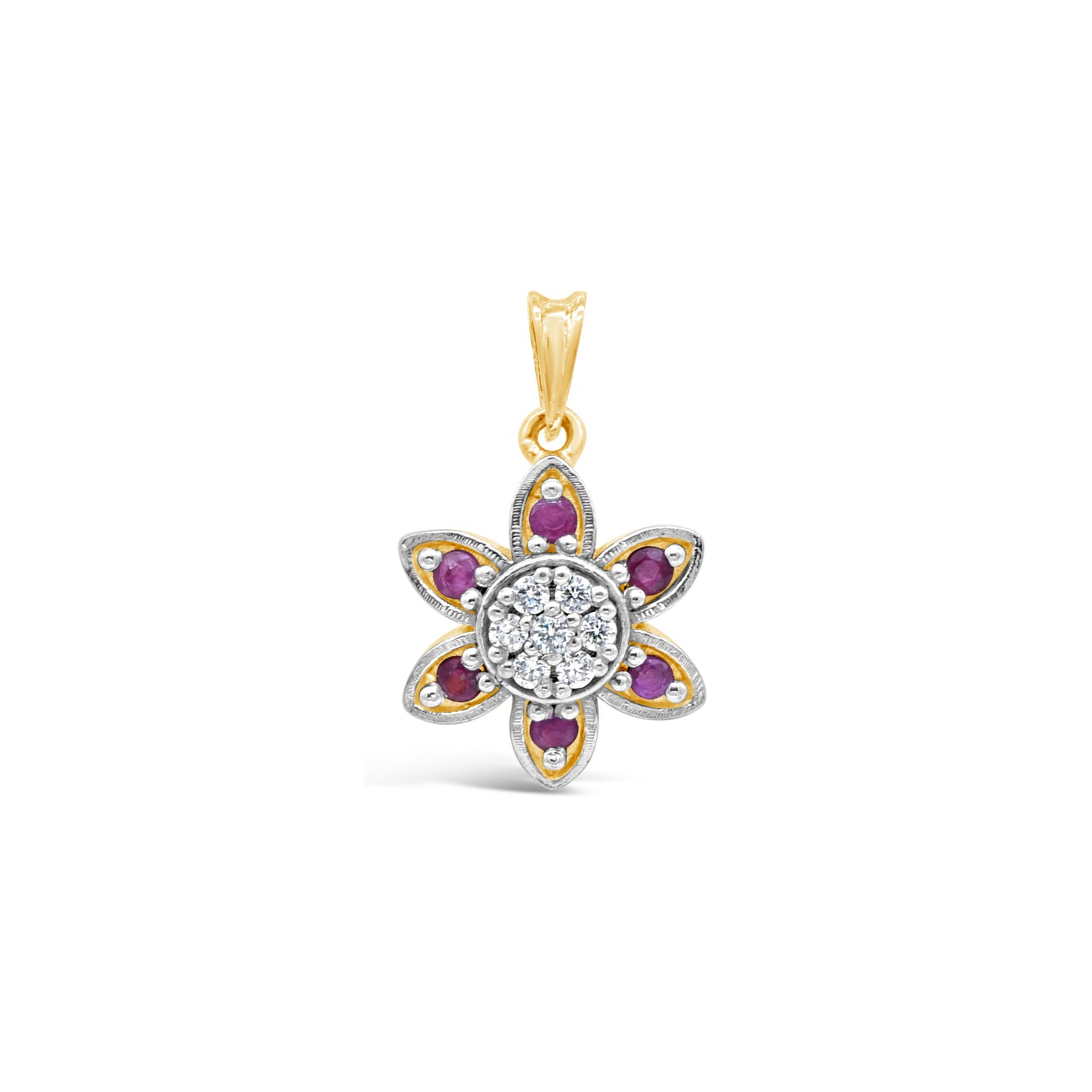 Floral Zircon Pendant