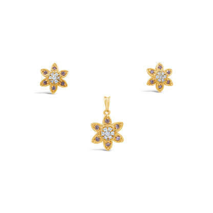 Floral Zircon Set