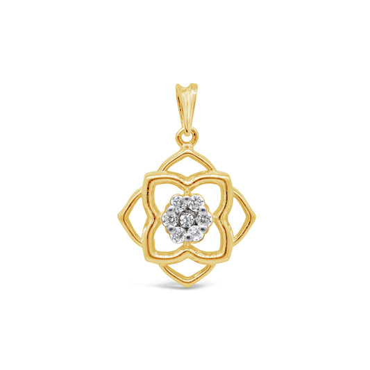 Quatrefoil Flower Pendant