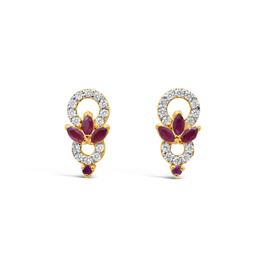 Teardrop Ruby Earrings