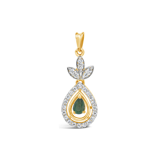 Teardrop Emerald Pendant