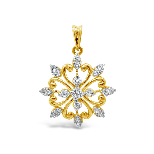 Zircon Floral Pendant
