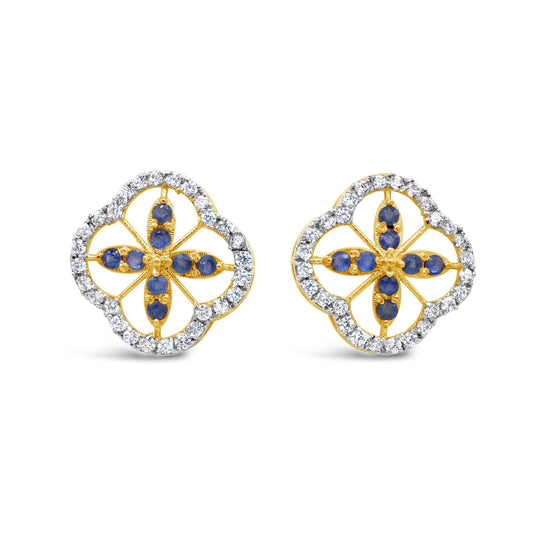Quatrefoil Sapphire Tops