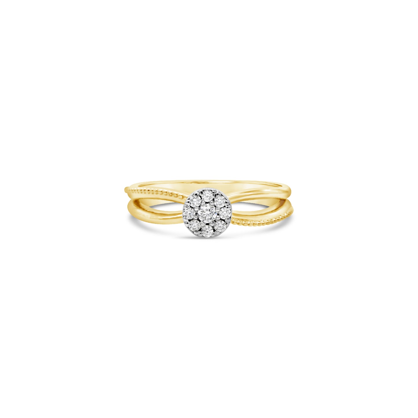 Zircon Centered Cut Ring