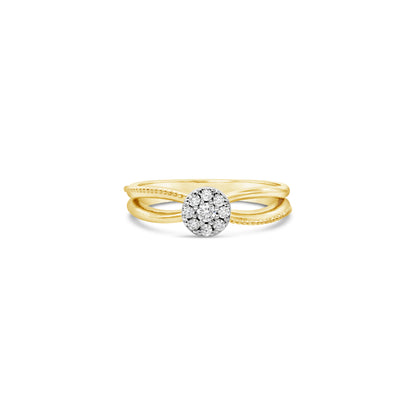Zircon Centered Cut Ring