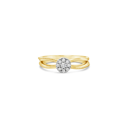 Zircon Centered Cut Ring