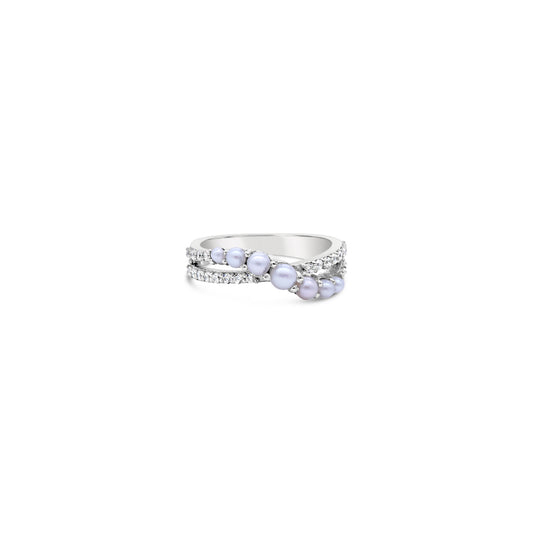 Pearl and Zircon Ring
