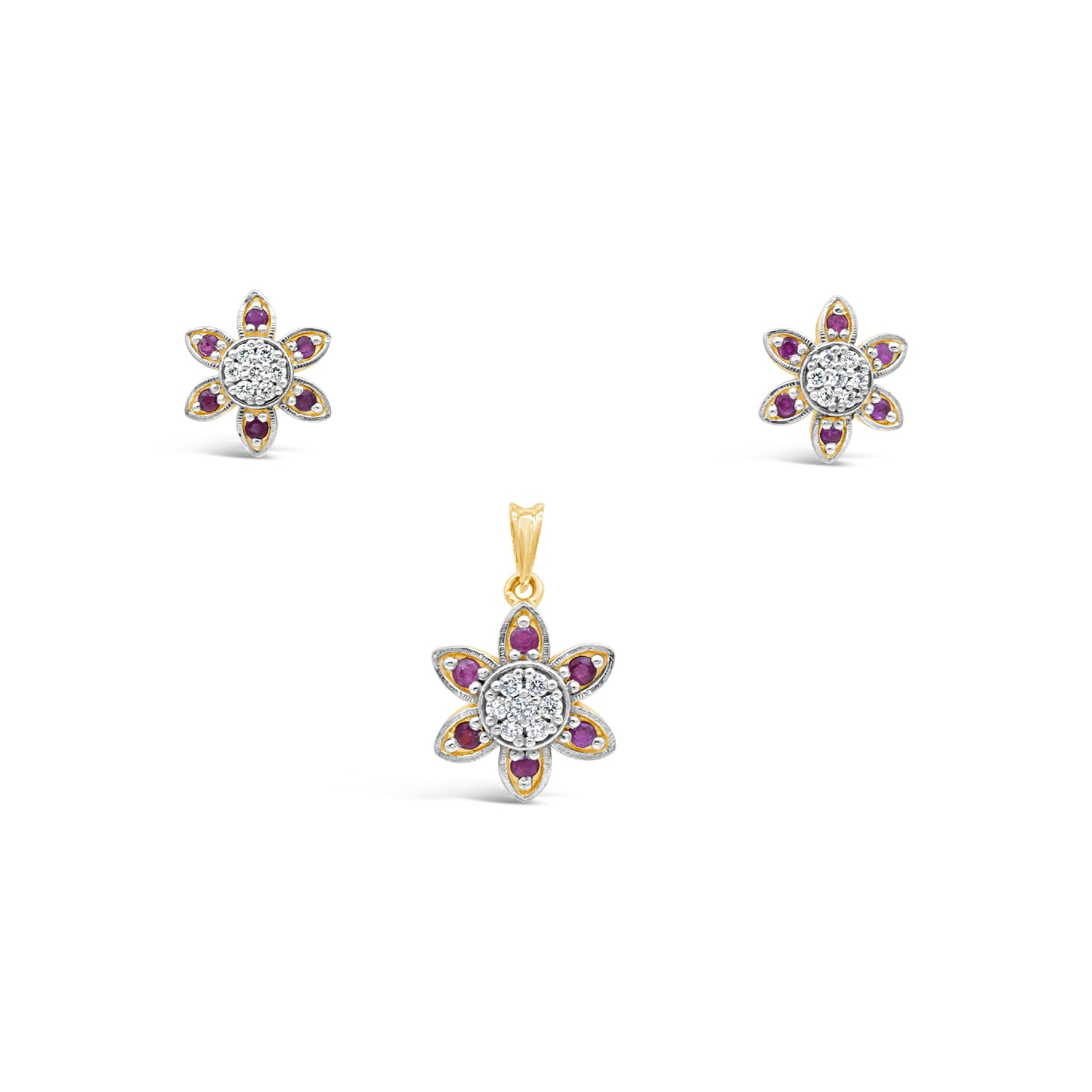 Floral Zircon Set