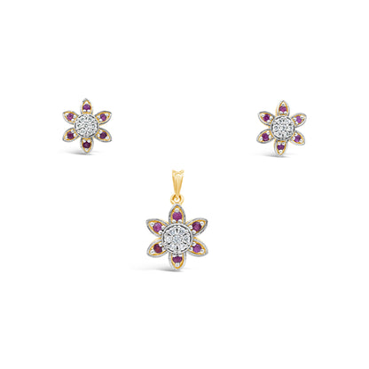 Floral Zircon Set