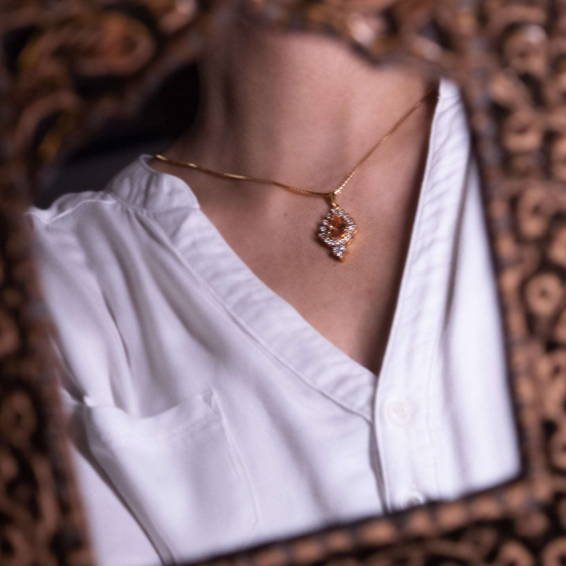Pear Citrine Set