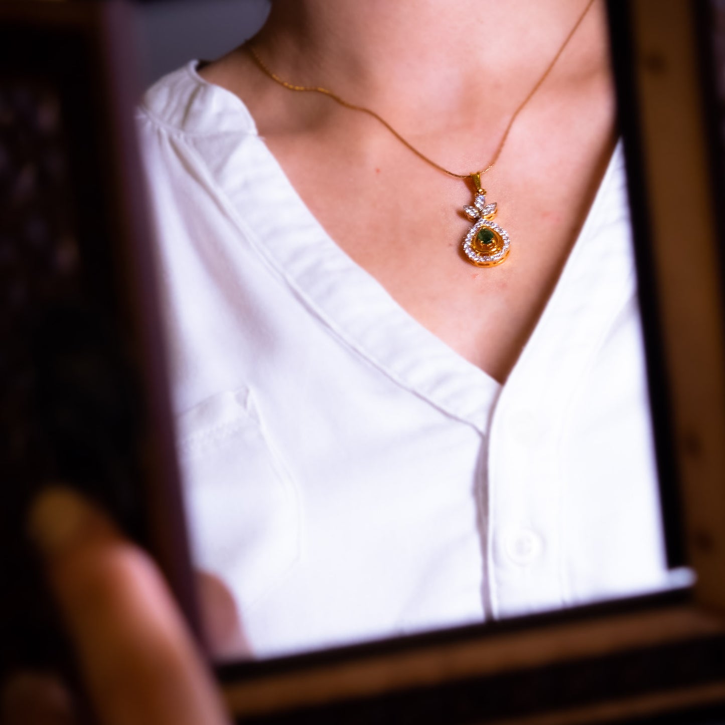 Teardrop Emerald Pendant