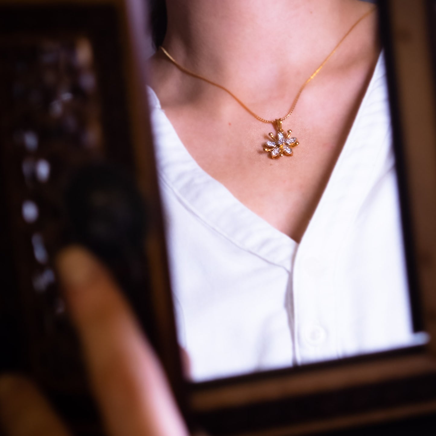 Oleander Floral Pendant